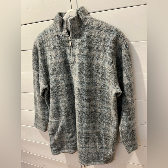 🩶 Grey Textured Half-Zip Sweater - Liz Claiborne Liz & Co - Size S🩶 - Picture 7 of 9